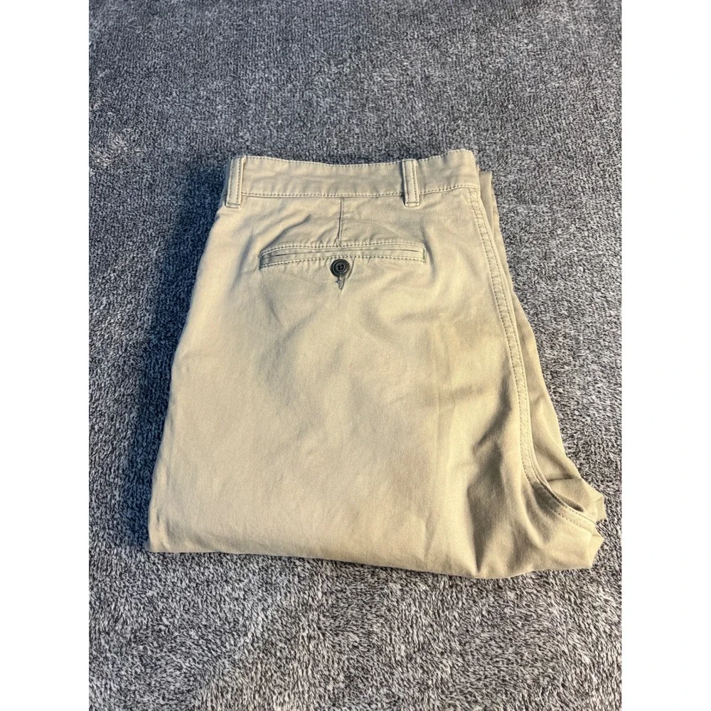 LL Bean Natural Fit Khaki Chino Pants Mens 34x29 Tan Cotton Stretch ID503737